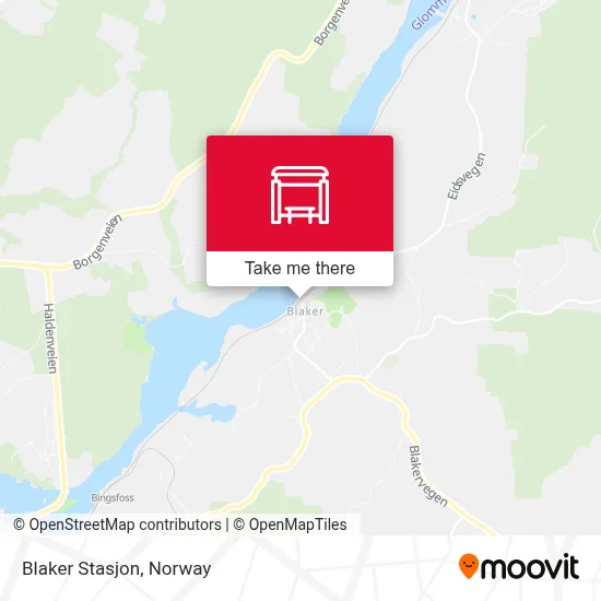 Blaker Stasjon map