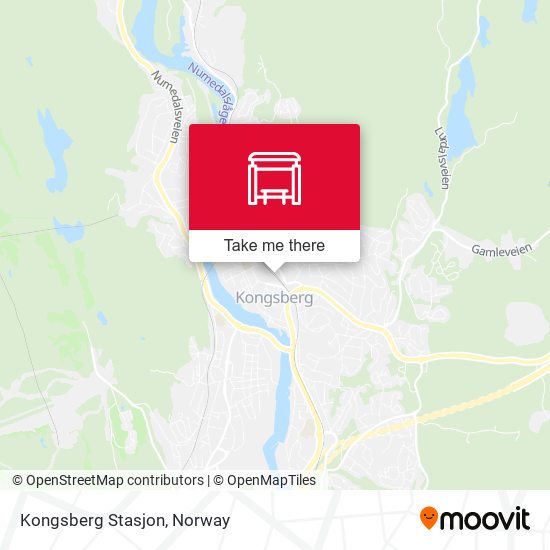 Kongsberg Stasjon map