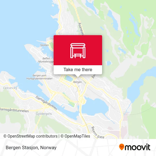 Bergen Stasjon map