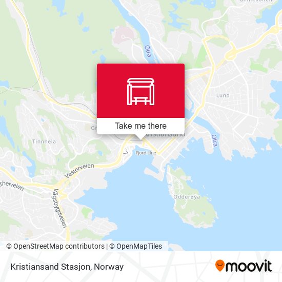 Kristiansand Stasjon map