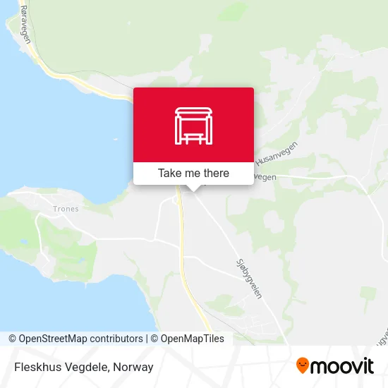 Fleskhus Vegdele map