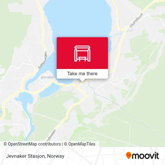 Jevnaker Stasjon map