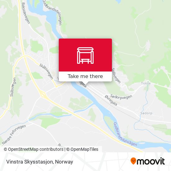 Vinstra Skysstasjon map