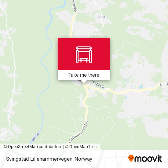 Svingstad Lillehammervegen map