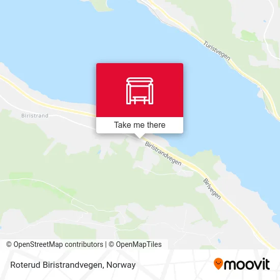 Roterud Biristrandvegen map
