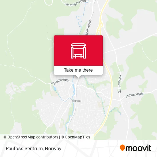 Raufoss Sentrum map