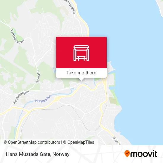 Hans Mustads Gate map
