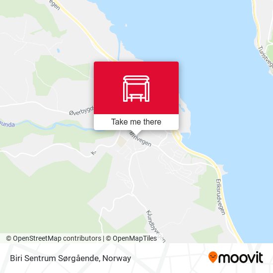 Biri Sentrum Sørgående map