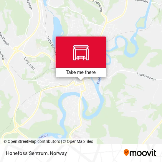 Hønefoss Sentrum map