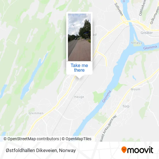 Østfoldhallen Dikeveien map