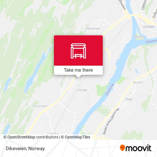 Dikeveien map