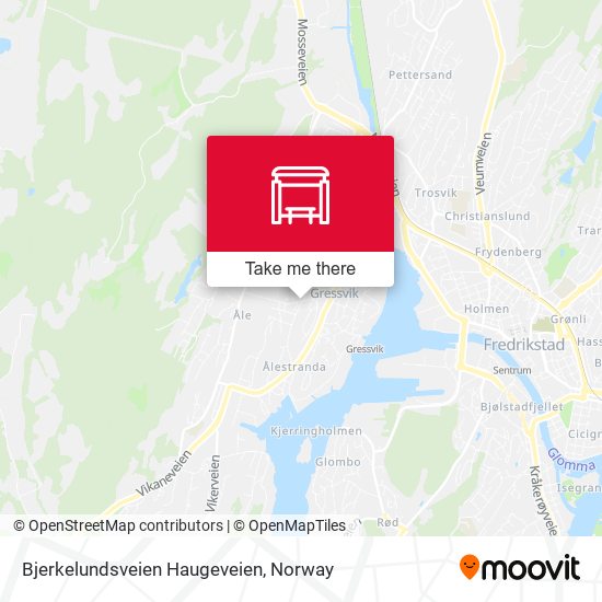 Bjerkelundsveien Haugeveien map