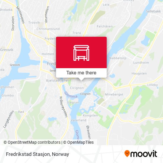 Fredrikstad Stasjon map