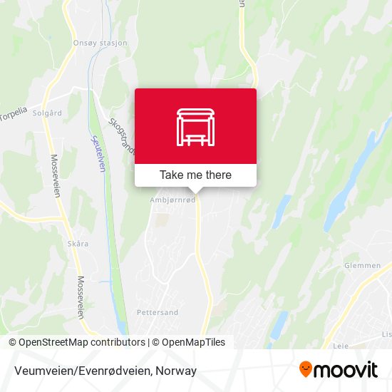 Veumveien/Evenrødveien map