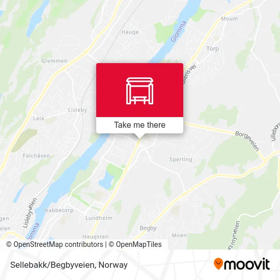 Sellebakk/Begbyveien map