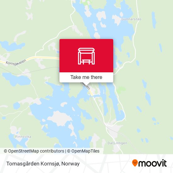 Tomasgården Kornsjø map