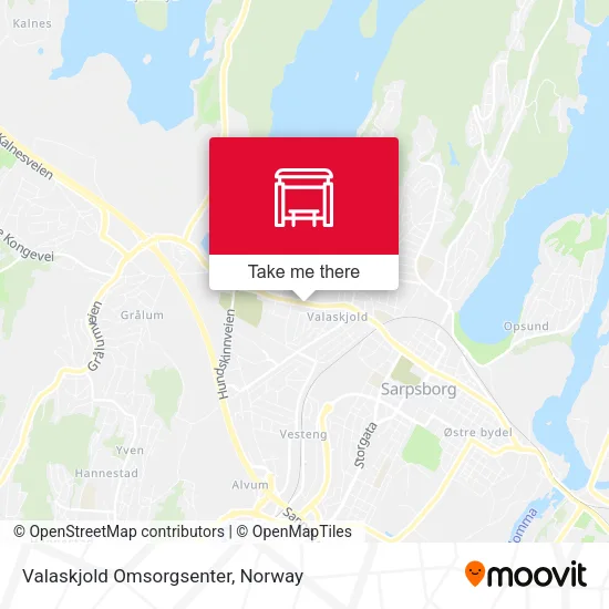 Valaskjold Omsorgsenter map