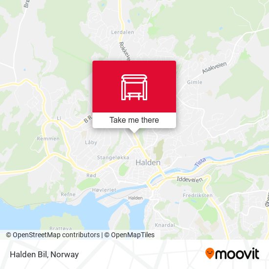 Halden Bil map