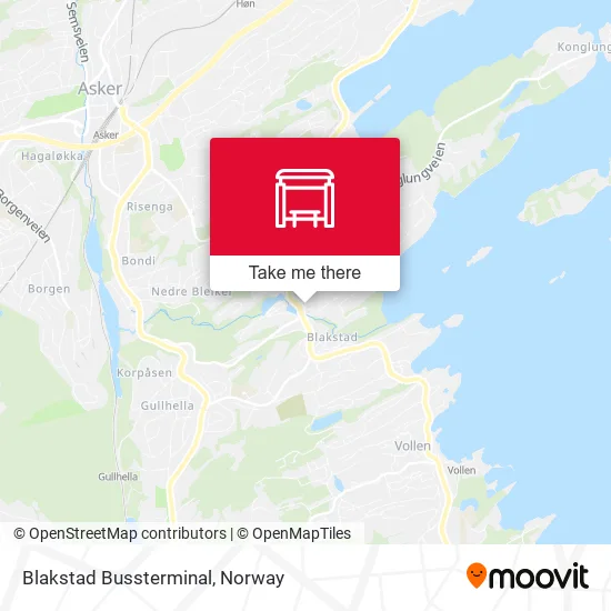 Blakstad Bussterminal map