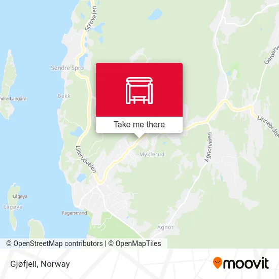Gjøfjell map