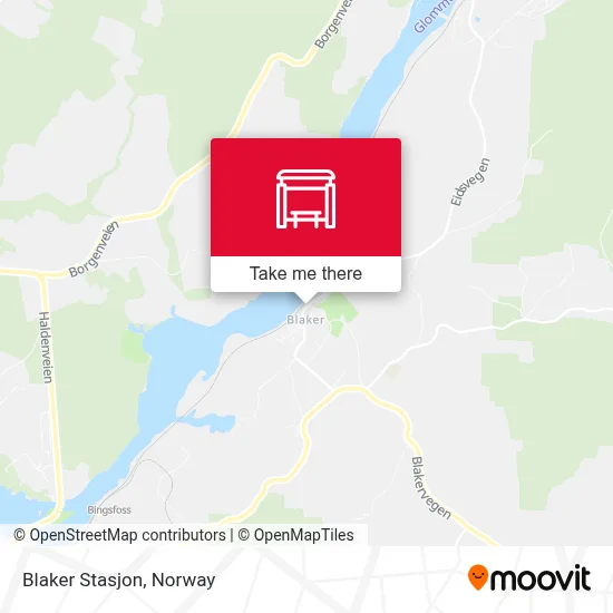 Blaker Stasjon map