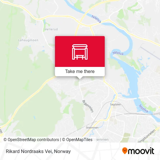 Rikard Nordraaks Vei map