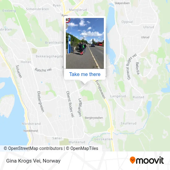 Gina Krogs Vei map