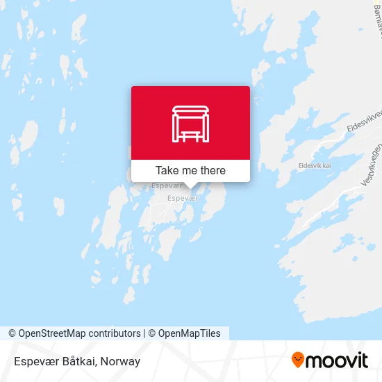 Espevær Båtkai map