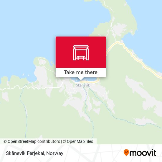 Skånevik Ferjekai map