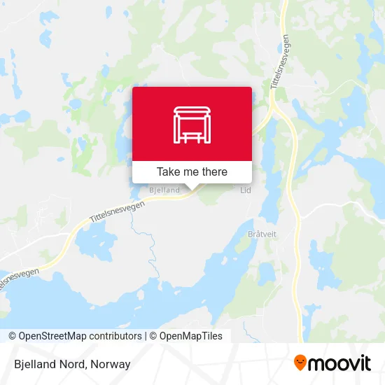Bjelland Nord map