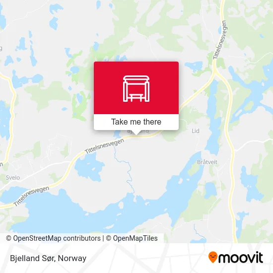 Bjelland Sør map