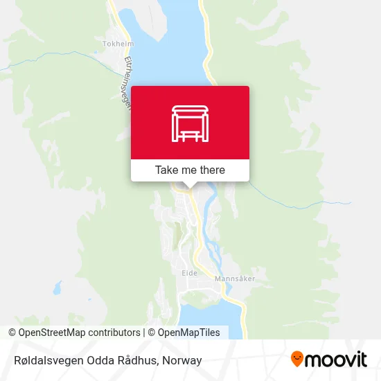 Røldalsvegen Odda Rådhus map