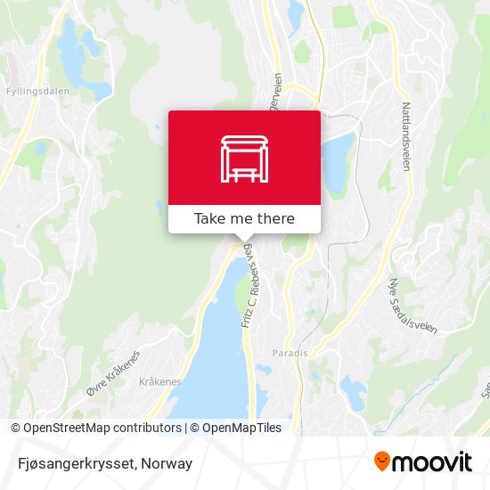 Fjøsangerkrysset map