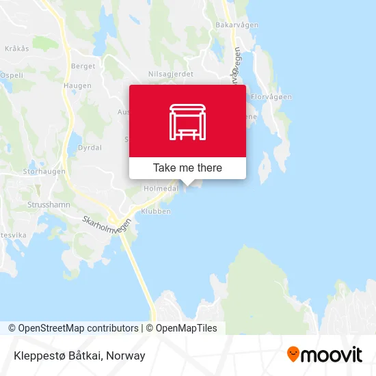 Kleppestø Båtkai map