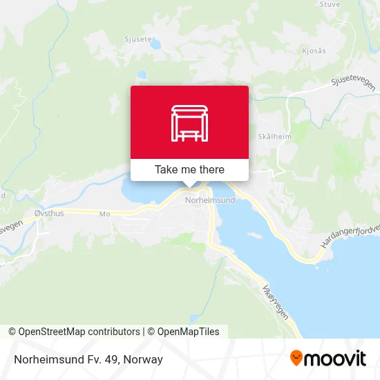 Norheimsund Fv. 49 map