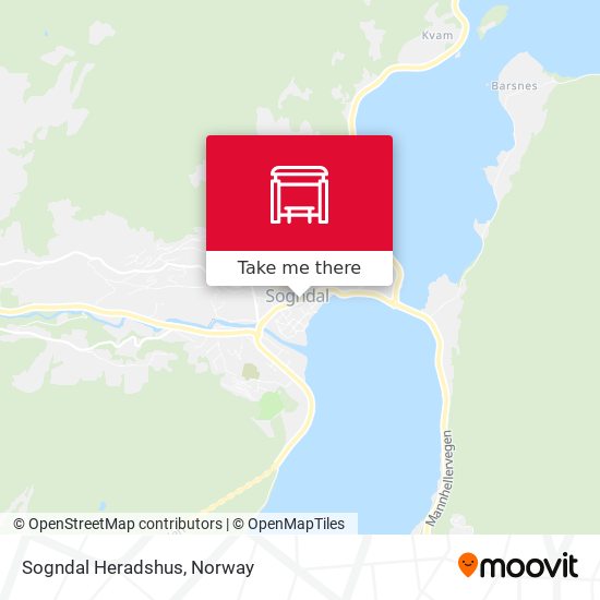 Sogndal Heradshus map