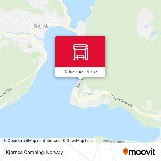 Kjørnes Camping map