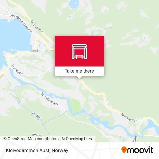 Kleivedammen Aust map