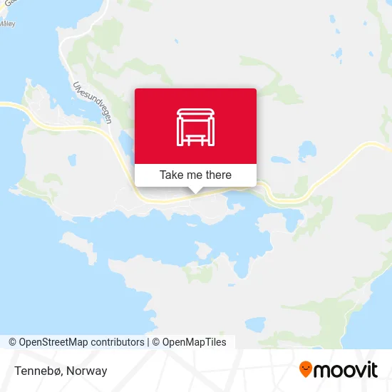 Tennebø map