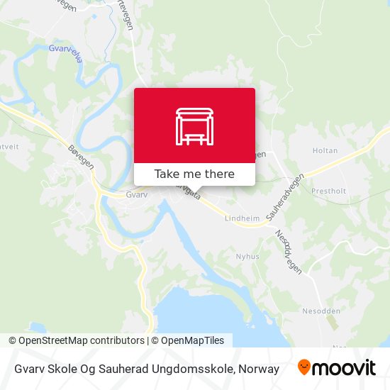 Gvarv Skole Og Sauherad Ungdomsskole map