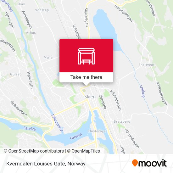 Kverndalen Louises Gate map