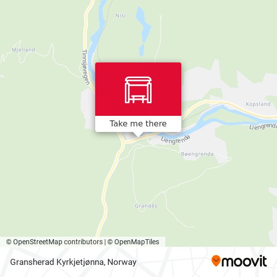 Gransherad Kyrkjetjønna map
