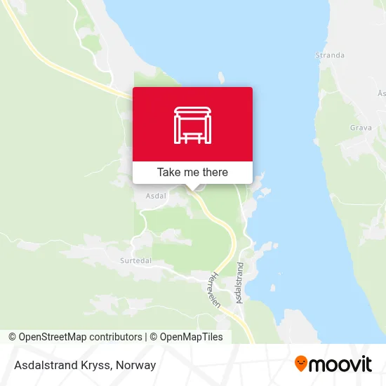 Asdalstrand Kryss map
