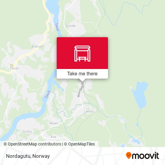 Nordagutu map