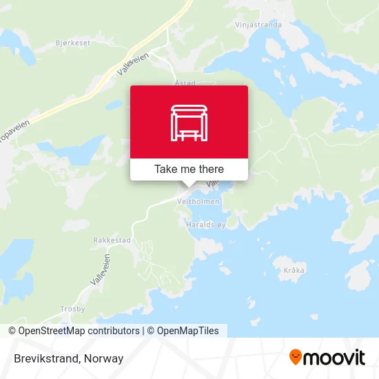 Brevikstrand map