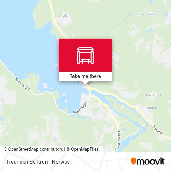 Treungen Sentrum map