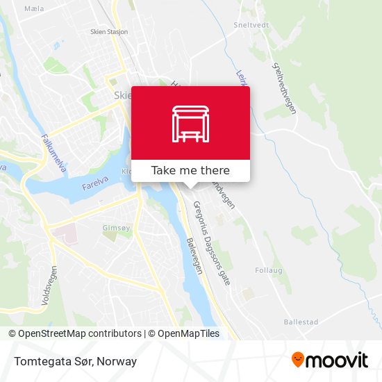 Tomtegata Sør map