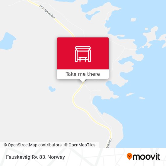 Fauskevåg Rv. 83 map