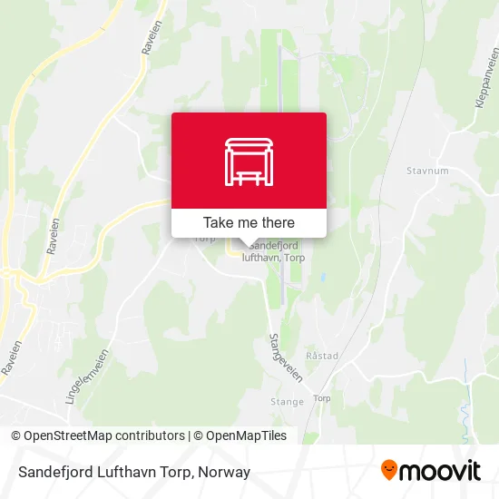 Sandefjord Lufthavn Torp map