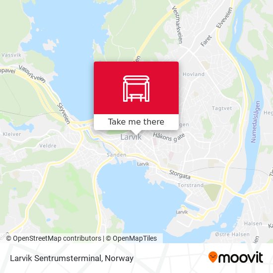 Larvik Sentrumsterminal map